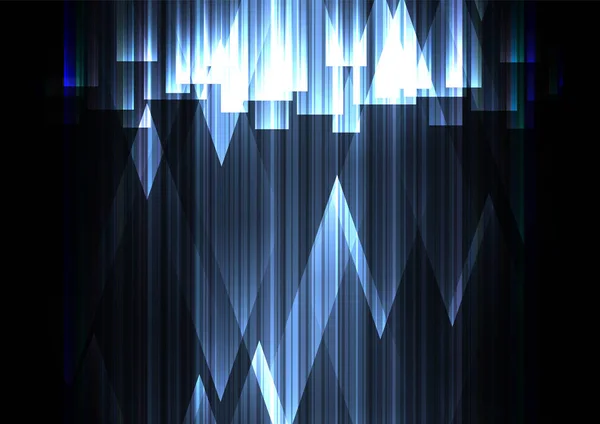 Línea Cristal Azul Fondo Abstracto Oscuro Plantilla Negocio Velocidad Fondo — Vector de stock