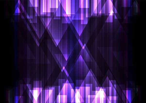 紫のクリスタル ライン暗い抽象的な背景 スピード ビジネス テンプレート ファセット技術背景 ベクトル イラスト — ストックベクタ