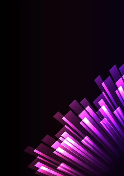 バーのレイヤーの背景 単純な技術テンプレート ベクトル図 暗い背景の紫ピンク重複ストライプ ラッシュ — ストックベクタ