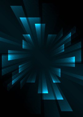 koyu arka plan, katman zemin, basit teknoloji kalıp, vektör çizim kare örtüşme şerit acele