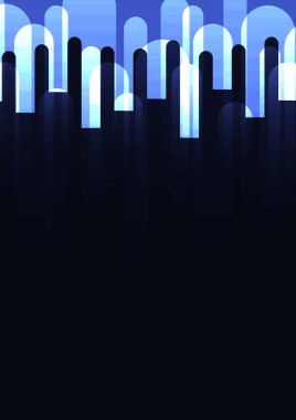 mavi eritebilir örtüşme kabarcık koyu arka plan, katman hareket zemin, basit teknoloji kalıp, vektör çizim