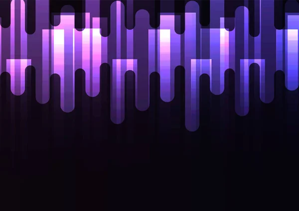 暗い背景レイヤー モーション背景 単純な技術テンプレート ベクトル図の紫のメルト重複広場 — ストックベクタ