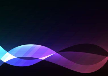 karanlık gökkuşağı çizgi eğri koyu arka plan, dalga şeffaf zemin, basit teknoloji kalıp, vektör çizim katmanı birbiri üzerine çakışması