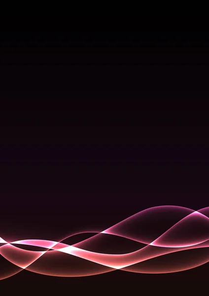 暗い背景 波を透明な背景 単純な技術テンプレート ベクトル図で曲線層の重複のピンクの炎 — ストックベクタ