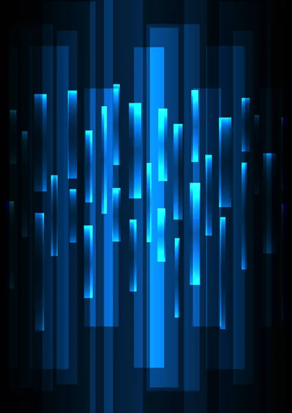 Blau Überlappende Pixelgeschwindigkeit Dunklem Hintergrund Geometrische Ebenenbewegungskulisse Einfache Technologievorlage Vektorillustration — Stockvektor
