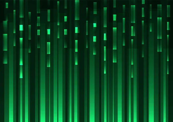 Green Overlap Pixel Speed Dark Background Geometric Layer Motion Backdrop — Stock Vector