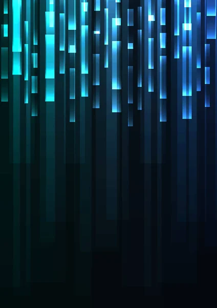 Blue Overlap Pixel Speed Dark Background Geometric Layer Motion Backdrop — Stock Vector