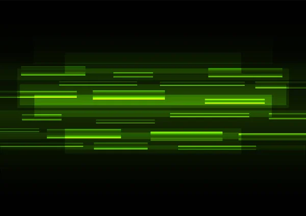 Velocidad Píxel Superposición Verde Fondo Oscuro Fondo Movimiento Capa Geométrica — Vector de stock