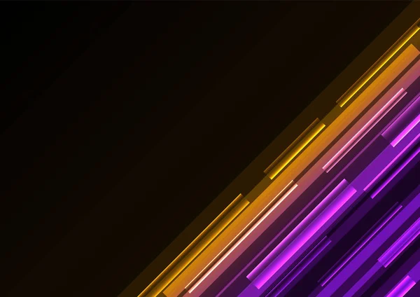 Amarillo Púrpura Superposición Pixel Velocidad Fondo Oscuro Fondo Movimiento Capa — Vector de stock