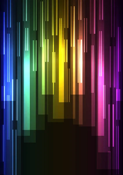 Regenboog Overlapping Pixel Snelheid Donkere Achtergrond Geometrische Laag Beweging Achtergrond — Stockvector