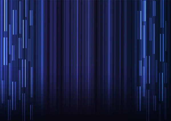 Blau Überlappende Pixelgeschwindigkeit Dunklem Hintergrund Geometrische Ebenenbewegungskulisse Einfache Technologievorlage Vektorillustration — Stockvektor