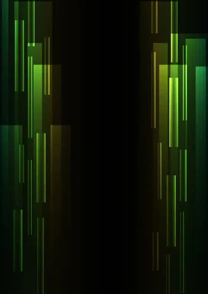 Green Overlap Pixel Speed Dark Background Geometric Layer Motion Backdrop — Stock Vector