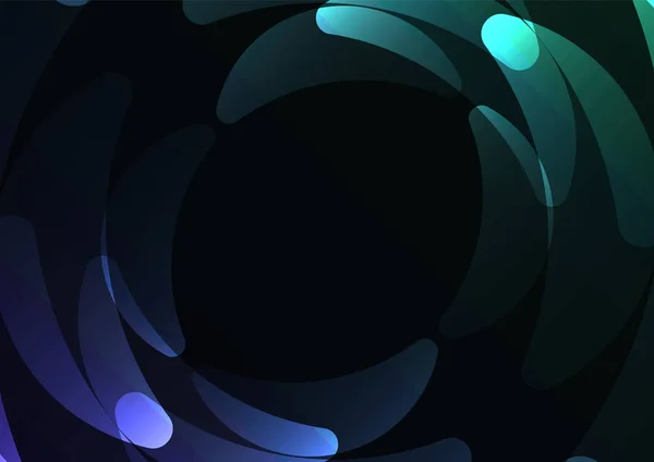 Зелено Синій Пелюстковий Шар Темний Фон Квітковий Колаж Простий Шаблон — стоковий вектор