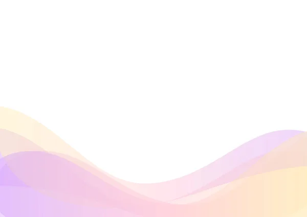 Pastel Roze Geel Curve Abstracte Achtergrond Wave Layer Achtergrond Eenvoudige — Stockvector