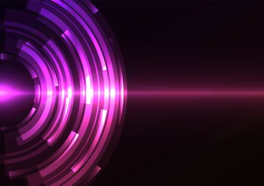 menekşe soyut daire arka plan, dijital örtüşme katman hattı, basit bir teknoloji tasarım şablonu, vektör çizim