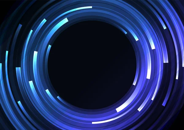 Синій Абстрактний Фон Кола Цифрова Лінія Шару Простий Шаблон Дизайну — стоковий вектор