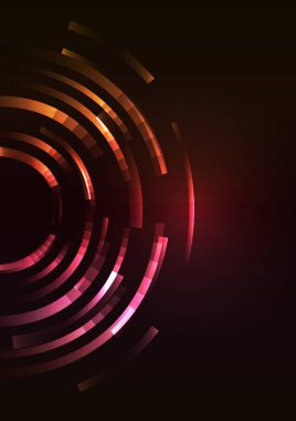 çok renkli soyut daire arka plan, dijital örtüşme katman hattı, basit bir teknoloji tasarım şablonu, vektör çizim