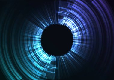 mavi soyut daire arka plan, dijital örtüşme katman hattı, basit bir teknoloji tasarım şablonu, illüstrasyon vektör