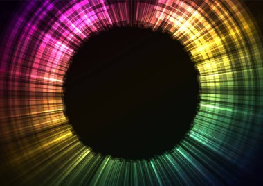 gökkuşağı soyut daire arka plan, dijital örtüşme katman hattı, basit bir teknoloji tasarım şablonu, vektör çizim