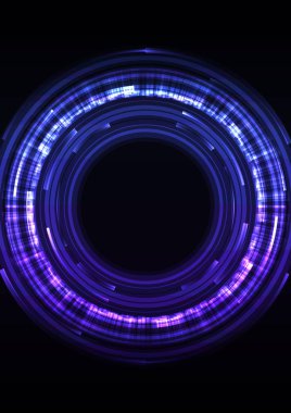 mavi mor soyut daire arka plan, dijital örtüşme katman hattı, basit bir teknoloji tasarım şablonu, illüstrasyon vektör