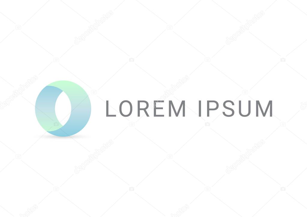 Letter o vector logo design template, circle icon, zero sign, curve symbol, vector illustration