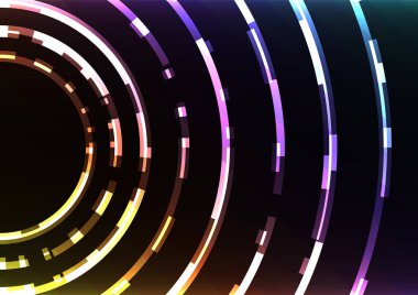 gökkuşağı soyut daire arka plan, dijital örtüşme katman hattı, basit bir teknoloji tasarım şablonu, vektör çizim