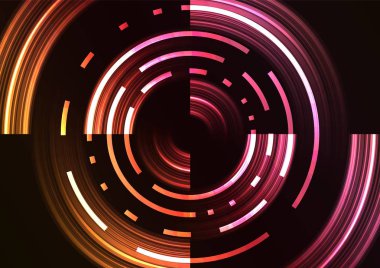 çok renkli soyut daire arka plan, dijital örtüşme katman hattı, basit bir teknoloji tasarım şablonu, vektör çizim