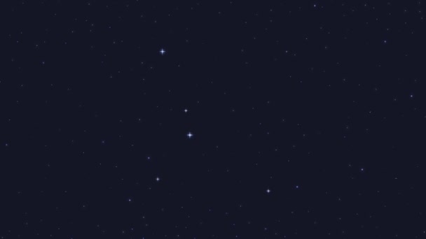 Зодиак Рака Созвездие Линией Галактике Группа Звёзд Знак Гороскопа — стоковое видео