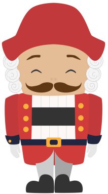 Fındıkkıran karakterinin çizgi film tarzında vektör illüstrasyonu