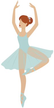 Fındıkkıran balesinde balerinin vektör illüstrasyonu