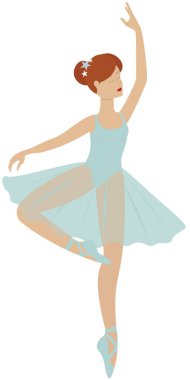 Fındıkkıran balesinde balerinin vektör illüstrasyonu