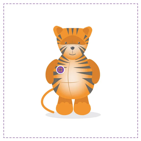 トラの赤ちゃん 小さな面白い虎グッズ ベクトル — ストックベクタ
