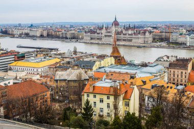 Budapeşte / Macaristan 19. Mart 2019 fotoğraf Budapeşte şehir panoraması