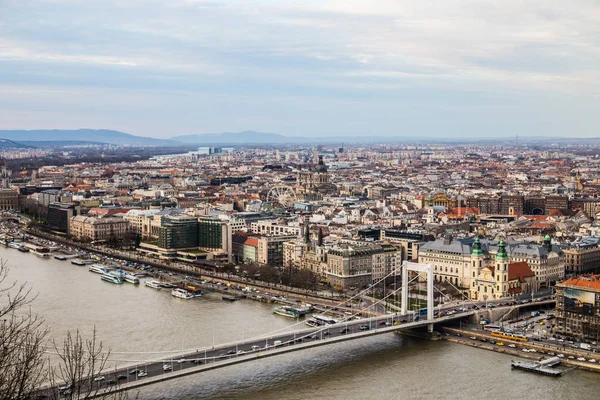 Budapest Ungary März 2019 Photo Elizabeth Brücke Über Die Donau — Stockfoto