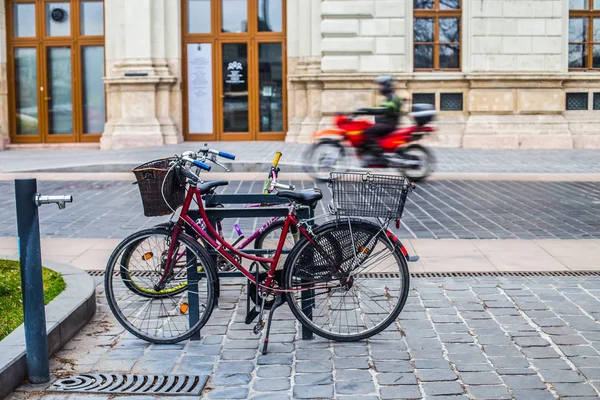 Budapest Hungría Marzo 2019 Bicicletas Aparcadas — Foto de Stock