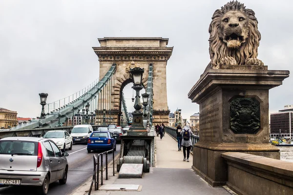 Budapest Ungary März 2019 Photo Secheni Brücke Über Die Donau — Stockfoto