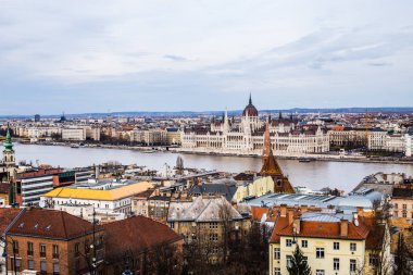 Budapeşte/Macaristan 19. Mart 2019 fotoğraf eski binalar/şehir manzaraları