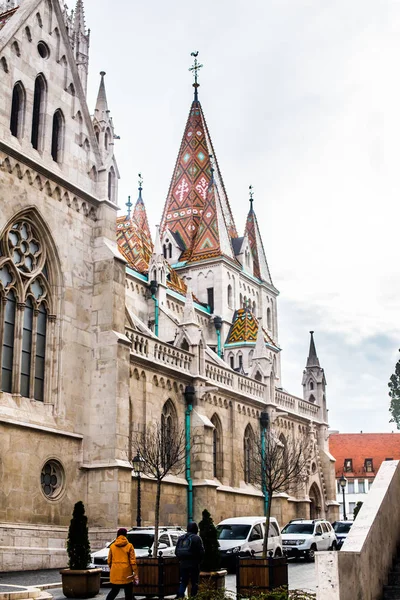 Budapest Magyarország Március 2019 Fotó Mátyás Templom Katolikus Templom Budapesten — Stock Fotó