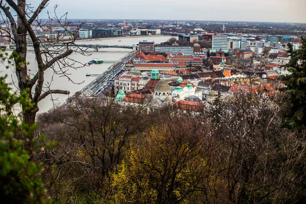 Budapest Hongarije Maart 2019 Foto Panorama Van Stad Budapest — Stockfoto