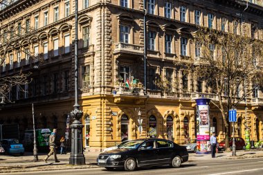 Budapeşte/Macaristan 19. Mart 2019 fotoğraf eski binalar/şehir manzaraları