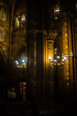 Budapeşte / Macaristan 19.Mart 2019 Matyash Kilisesi (Macarca. Mtys-templom) - Katolik Kilisesi