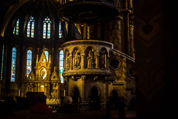 Budapest Ungheria Marzo 2019 Matyash Church Hungarian Mtys Templom Chiesa — Foto Stock