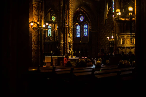 Budapest Hungria Março 2019 Matyash Church Húngaro Mtys Templom Igreja — Fotografia de Stock