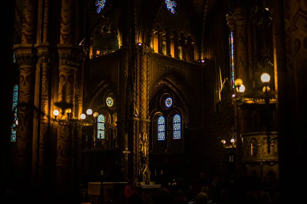 Budapest Magyarország Március 2019 Matyash Church Magyarul Mtys Templom Katolikus — Stock Fotó