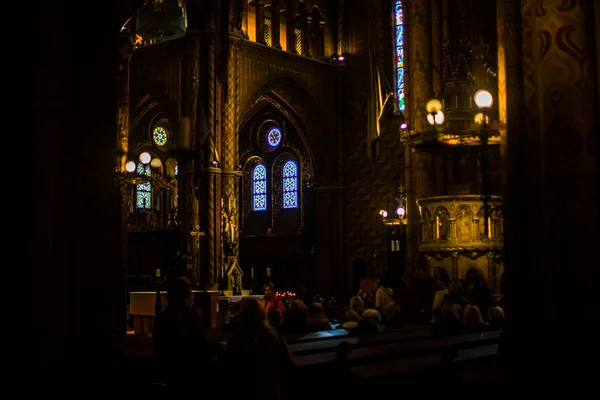 부다페스트 헝가리 2019 마티쉬 헝가리어 Mtys Templom 가톨릭 — 스톡 사진
