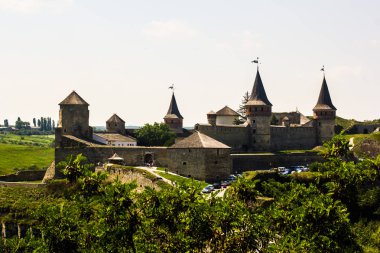Kamyanets-Podilsky / Ukrayna / 24 Haziran 2018 Kamyanets-Podilsky şehrinde bir kaledir