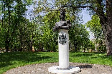  Chernihiv/ Ukraine / June 19 2018 Monument to Ivan Mazepa in Chernihiv - a monument to Ukrainian Hetman Ivan Stepanovich Mazepa in the city of Chernihiv clipart