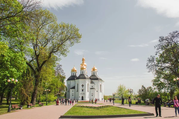 Chernigov Ukrayna Haziran 2018 Catherine Kilisesi Catherine Great Martyr Kazak — Stok fotoğraf