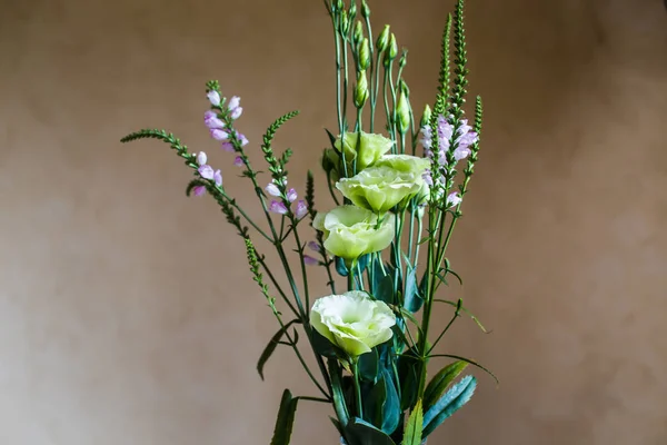 Bouquet Light Green Eustoma Flowers — Stock Photo, Image