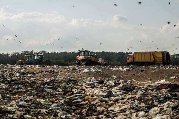 Kiev / Ukraine 15.September 2019 On photo Garbage landfill number 5